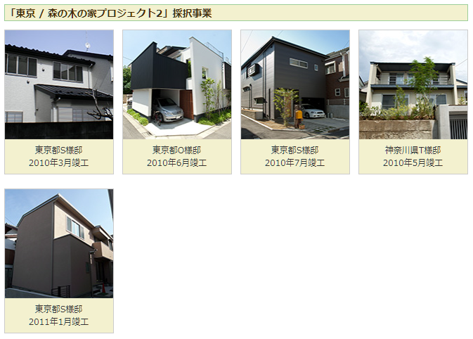 「東京 / 森の木の家プロジェクト2」採択事業